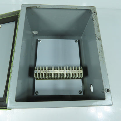 Sullair 10" x 8" x 6" Electrical Enclosure W/ Backplate & Terminal Strip