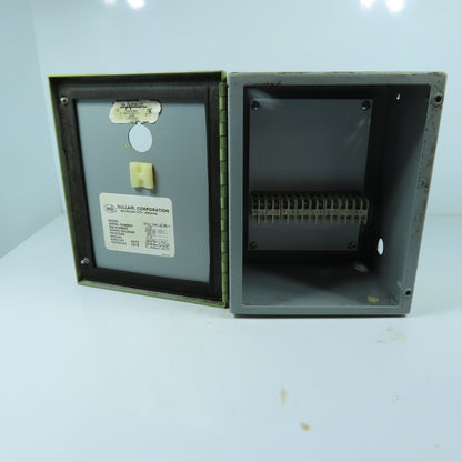 Sullair 10" x 8" x 6" Electrical Enclosure W/ Backplate & Terminal Strip