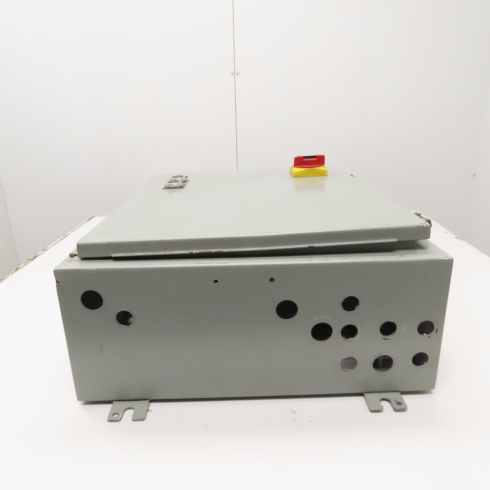 SCE 242008LP 20" x 20" x 8" Electrical Enclosure W/ Backplate & 30A Disconnect