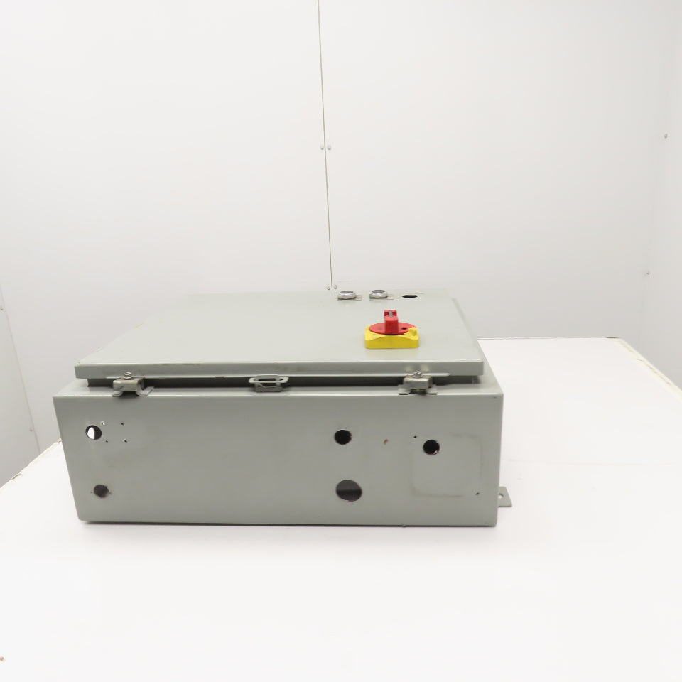SCE 242008LP 20" x 20" x 8" Electrical Enclosure W/ Backplate & 30A Disconnect
