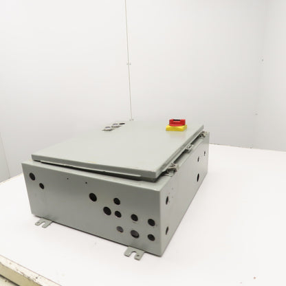 SCE 242008LP 20" x 20" x 8" Electrical Enclosure W/ Backplate & 30A Disconnect