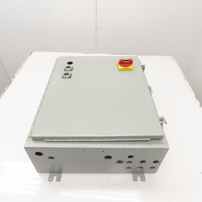 SCE 242008LP 20" x 20" x 8" Electrical Enclosure W/ Backplate & 30A Disconnect