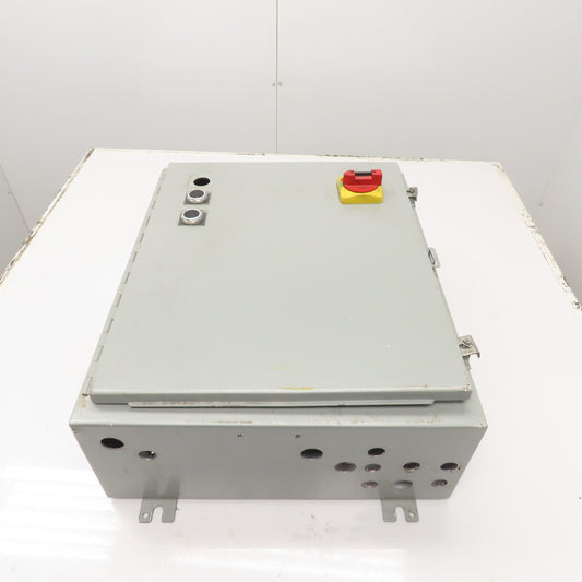 SCE 242008LP 20" x 20" x 8" Electrical Enclosure W/ Backplate & 30A Disconnect
