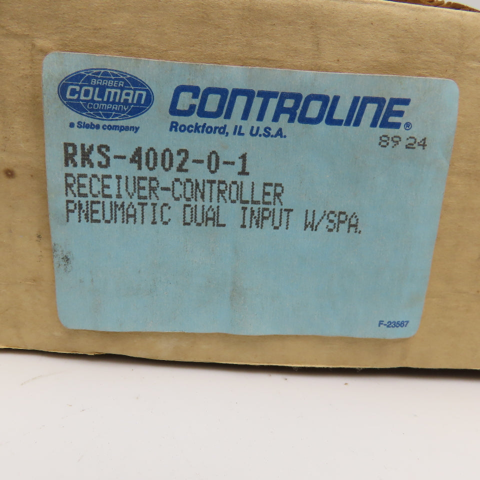 Barber Colman RKS-4002-0-1 Controline Receiver Controller Pneumatic Dual Input