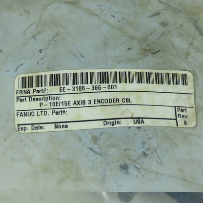 FANUC EE-3186-366-001 P-10E/15E Axis 3 Encoder Cable