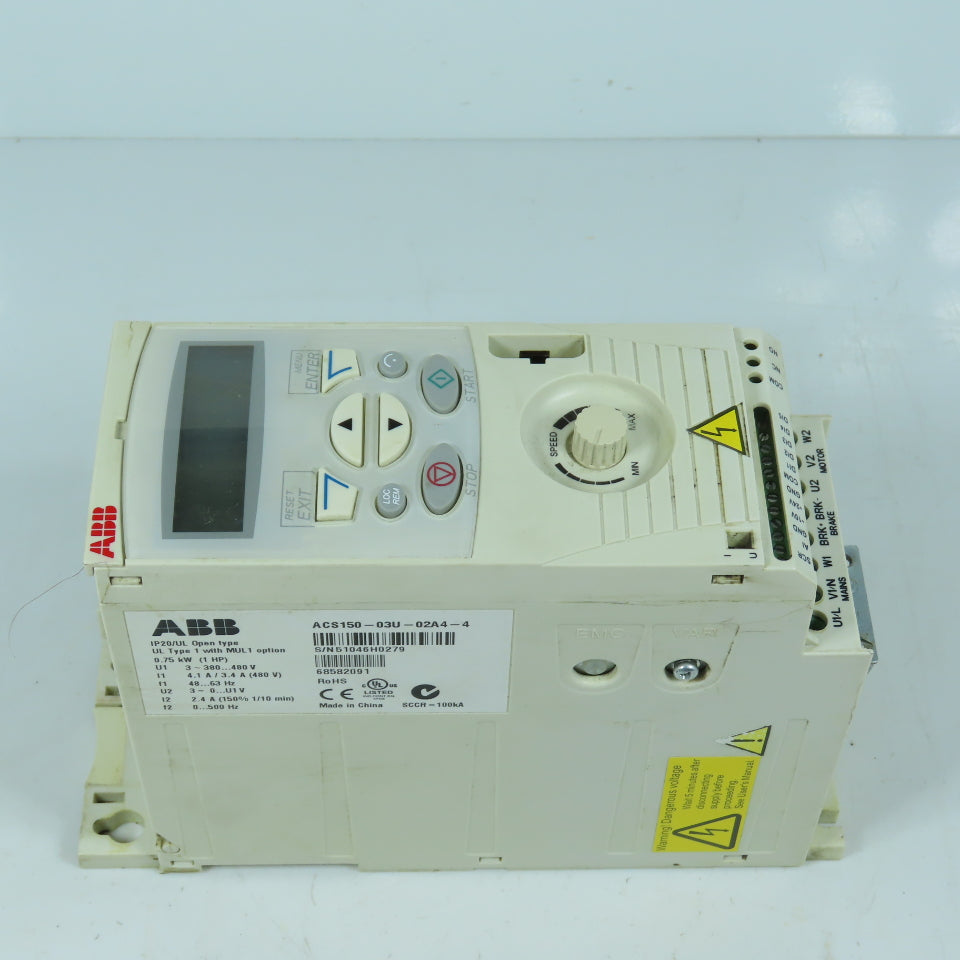 ABB ACS150-03U-02A4-4 0.75kW 1HP Variable Frequency Drive 1 HP 3-380...480V
