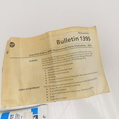 Allen Bradley Eupec 110463-TT SP-135109 SCR Renewal Parts Kit