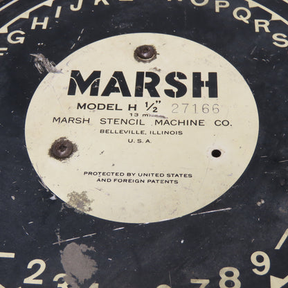 Marsh Model H 1/2" Diagraph Stencil Cutting Machine