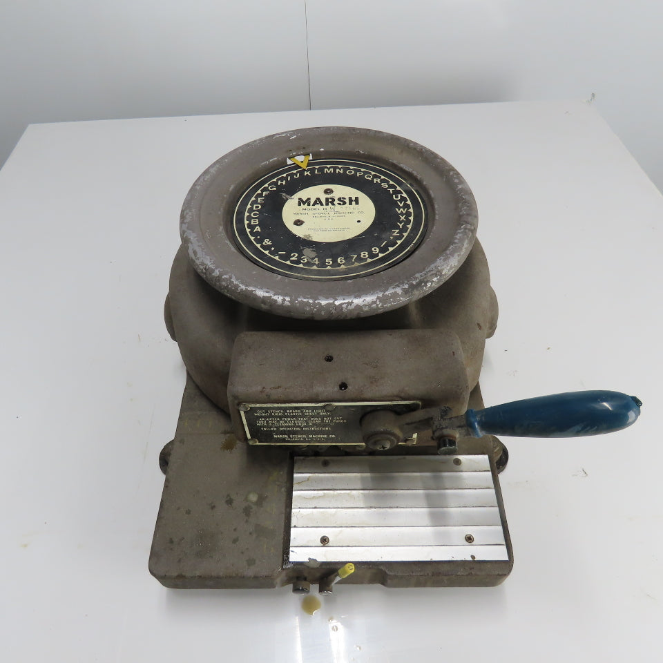 Marsh Model H 1/2" Diagraph Stencil Cutting Machine