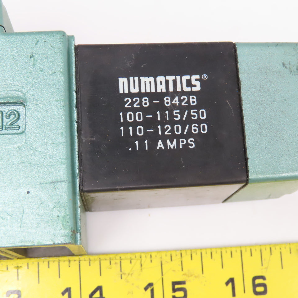 Numatics 123SS500K 5/3 Position Double Solenoid Pneumatic Valve 120V Coil