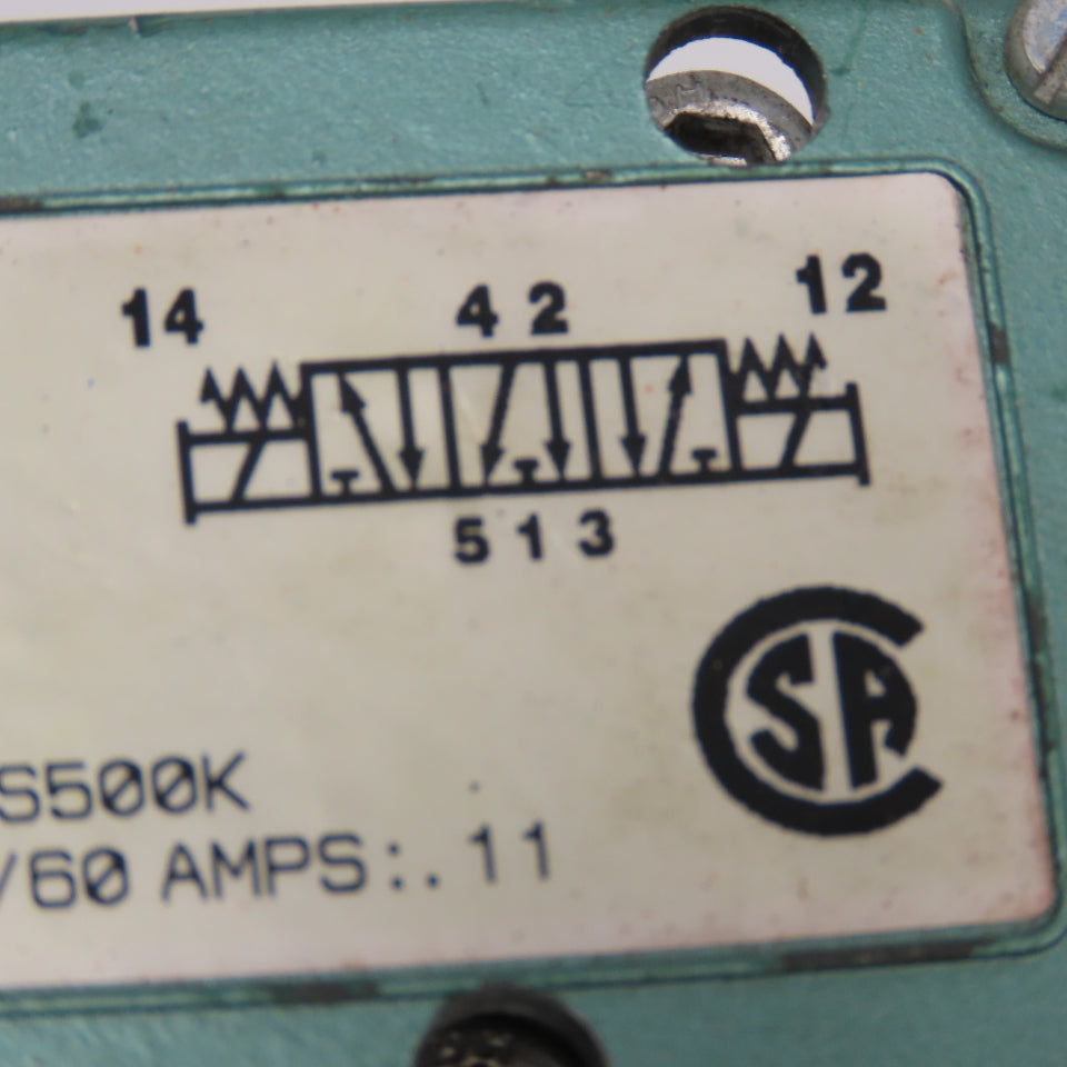 Numatics 123SS500K 5/3 Position Double Solenoid Pneumatic Valve 120V Coil