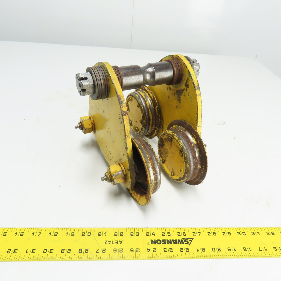 1 Ton 2000LB Push/Pull Hoist Beam Trolley 3" To 5-1/2" Flange
