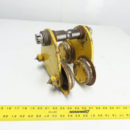 1 Ton 2000LB Push/Pull Hoist Beam Trolley 3" To 5-1/2" Flange