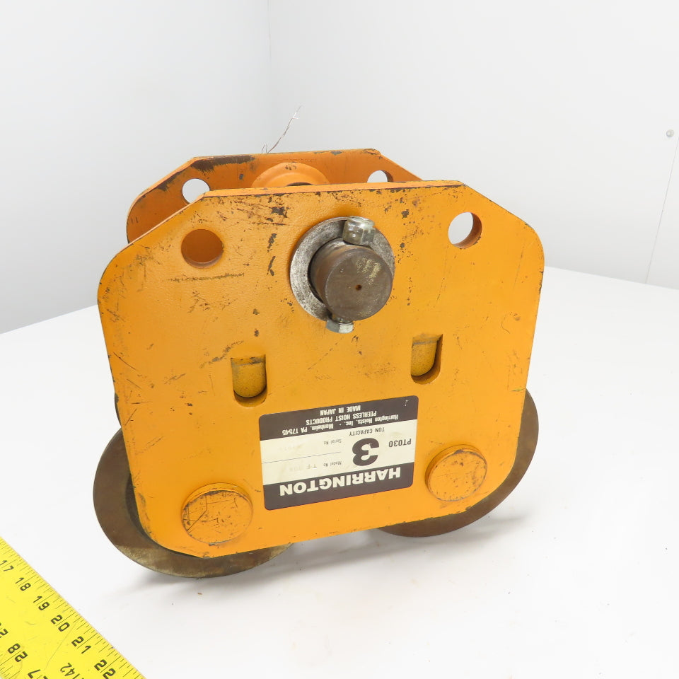 Harrington TF894 3 Ton 6000LB Manual Push-Pull Hoist Trolley