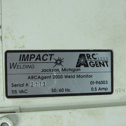 Impact Welding ARCAgent 2000 01-96003 Arc-Weld Monitor System 120V