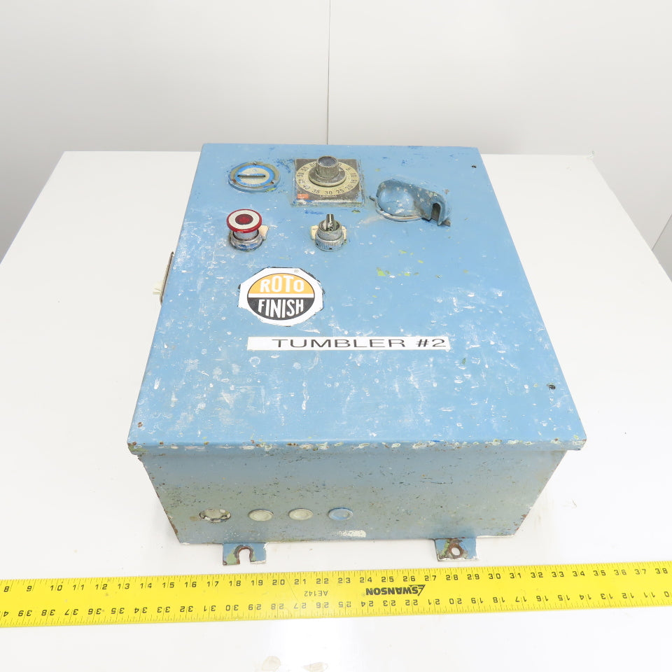 Roto Finish Timer Control Panel Station 3Ph 20"x16"x9"