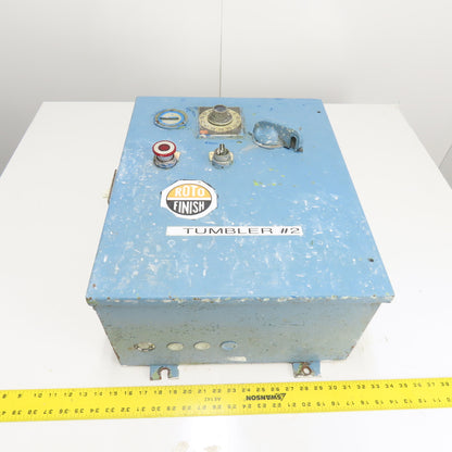 Roto Finish Timer Control Panel Station 3Ph 20"x16"x9"