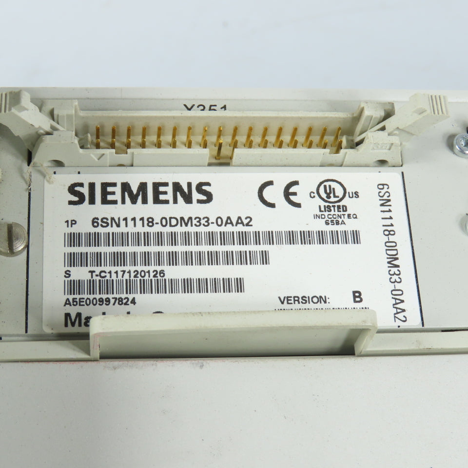 Siemens 6SN1123-1AA00-0EA2 Simodrive Ver A LT-Modul INT 160A 6SN1118-0DM33-0AA2