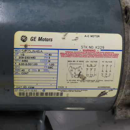 Flowserve SMP 1000 1/2HP Centrifugal Pump 1"x 1-1/4" 230/460V 3Ph Tested