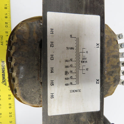 GTI GT-C950 180086 3kva Transformer 346/380/400/415/460/480V Pri 120V Sec Tested
