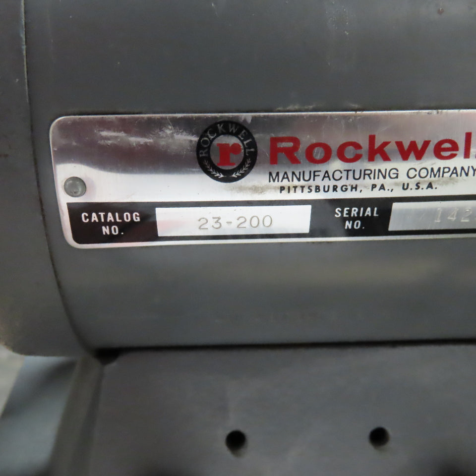 Rockwell 23-200 Vintage 7" Pedestal Grinder 1/2Hp 208-220/440V 3Ph 3450RPM
