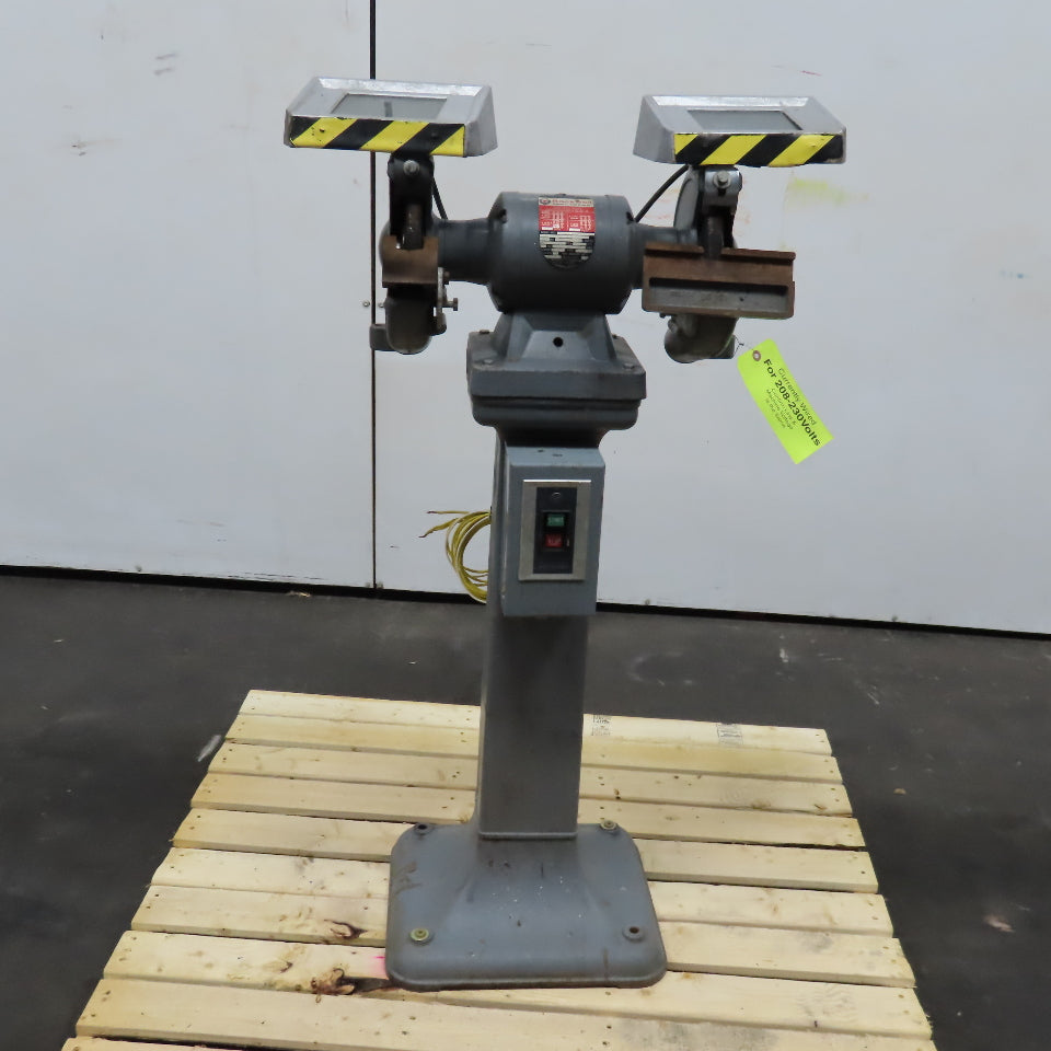 Rockwell 23-200 Vintage 7" Pedestal Grinder 1/2Hp 208-220/440V 3Ph 3450RPM