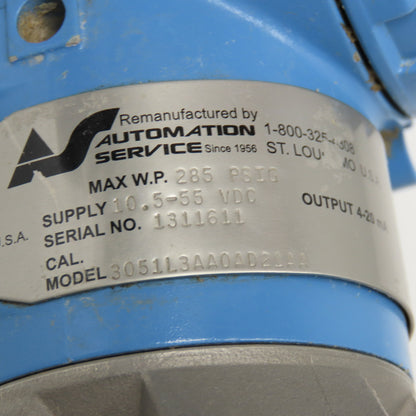 Rosemount 3051L3AA0AD21AA 3" Flange Mount Pressure Transmitter 285PSI 10.5-55VDC