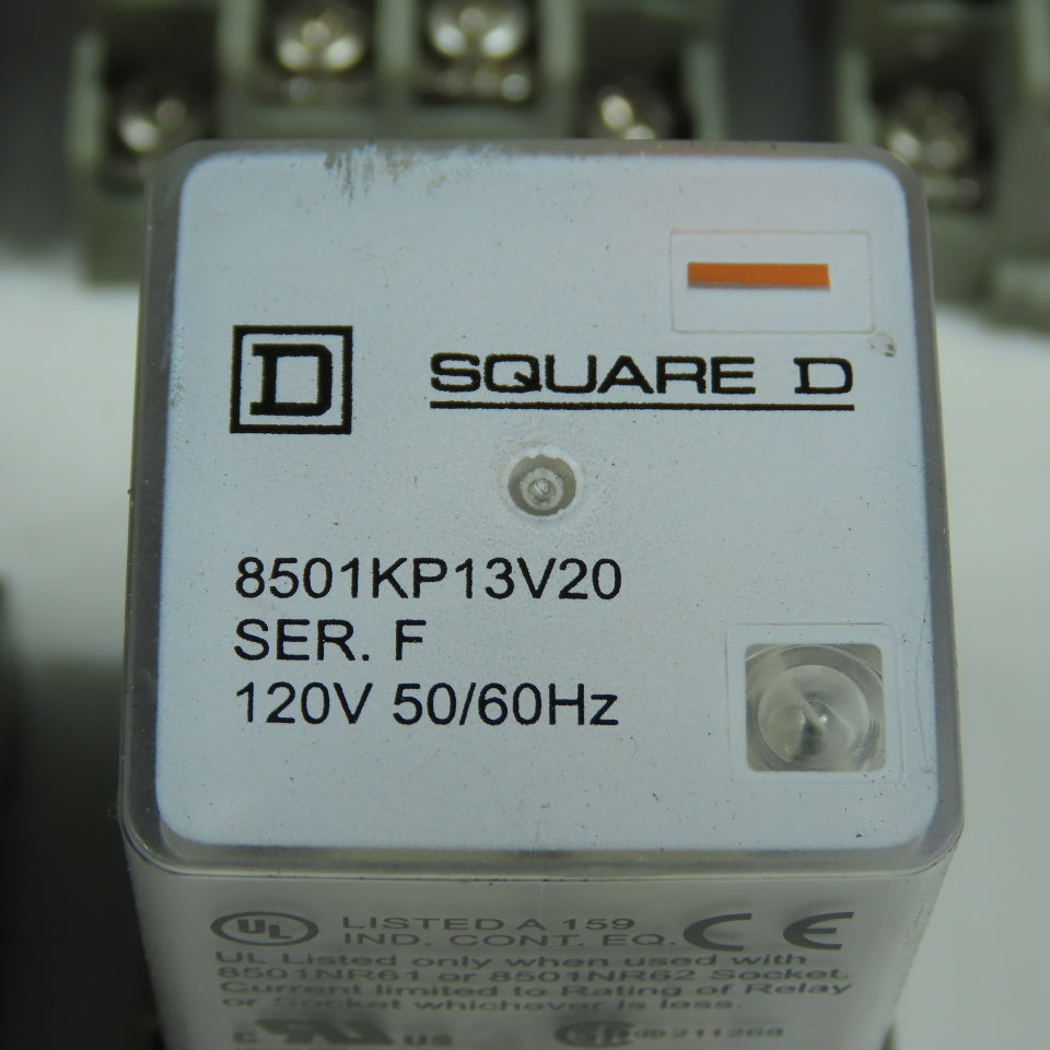 Square D 8501KP13V20 Plug-In General Purpose Relay 120V Lot Of 9