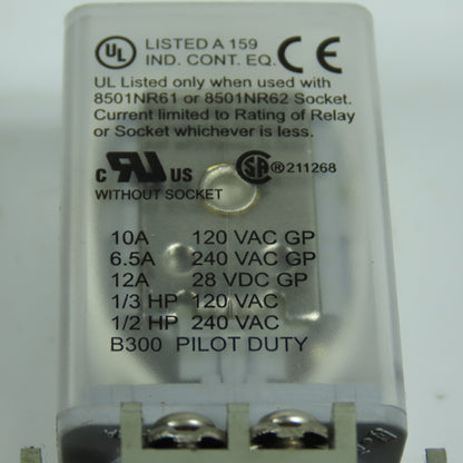 Square D 8501KP13V20 Plug-In General Purpose Relay 120V Lot Of 9
