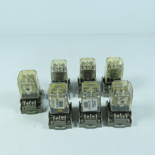 Square D KP13V20 Plug-In General Purpose Relay 120V 3PDT W/ Base Lot Of 7