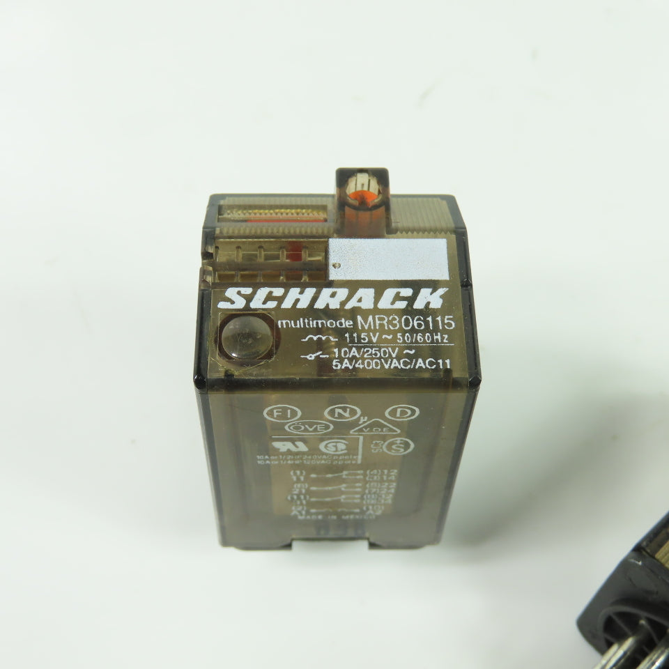Schrack MR306115 Relay 115V 10A 50/60Hz Lot Of 2