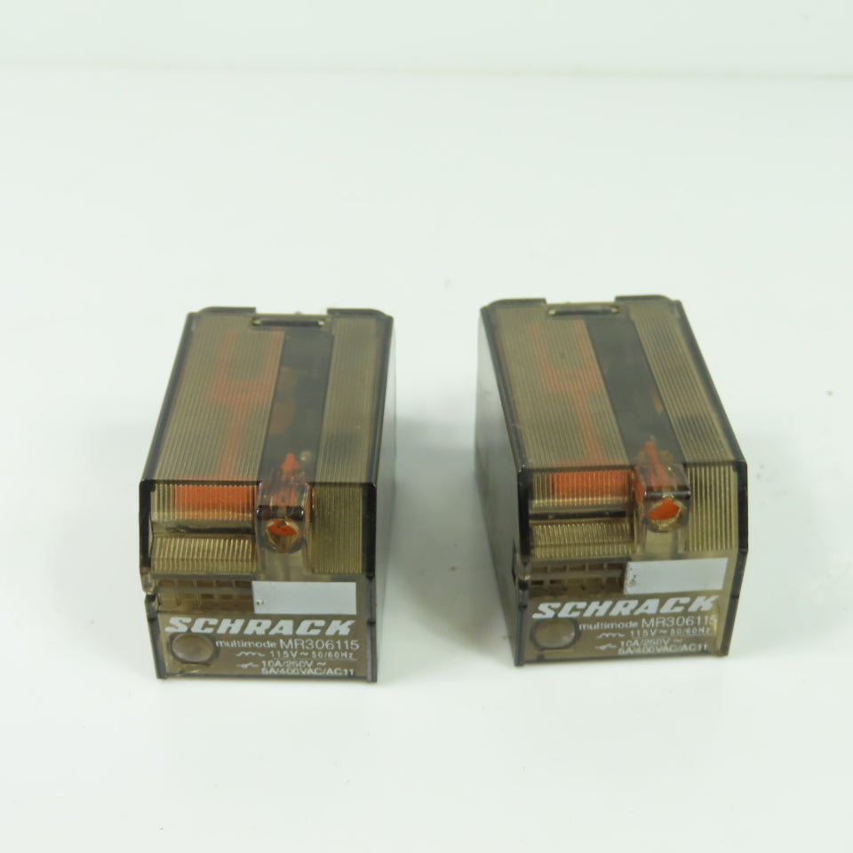Schrack MR306115 Relay 115V 10A 50/60Hz Lot Of 2