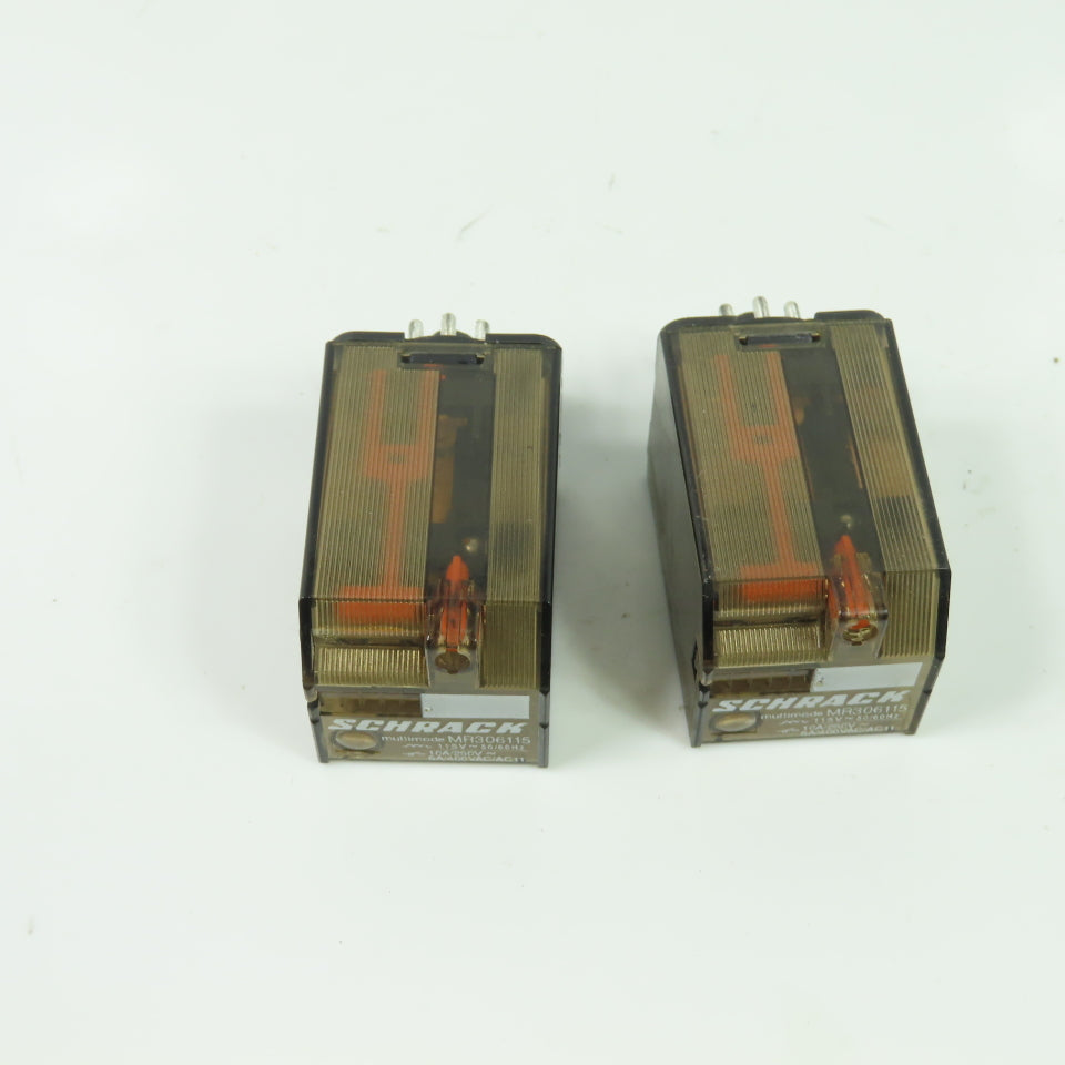 Schrack MR306115 Relay 115V 10A 50/60Hz Lot Of 2