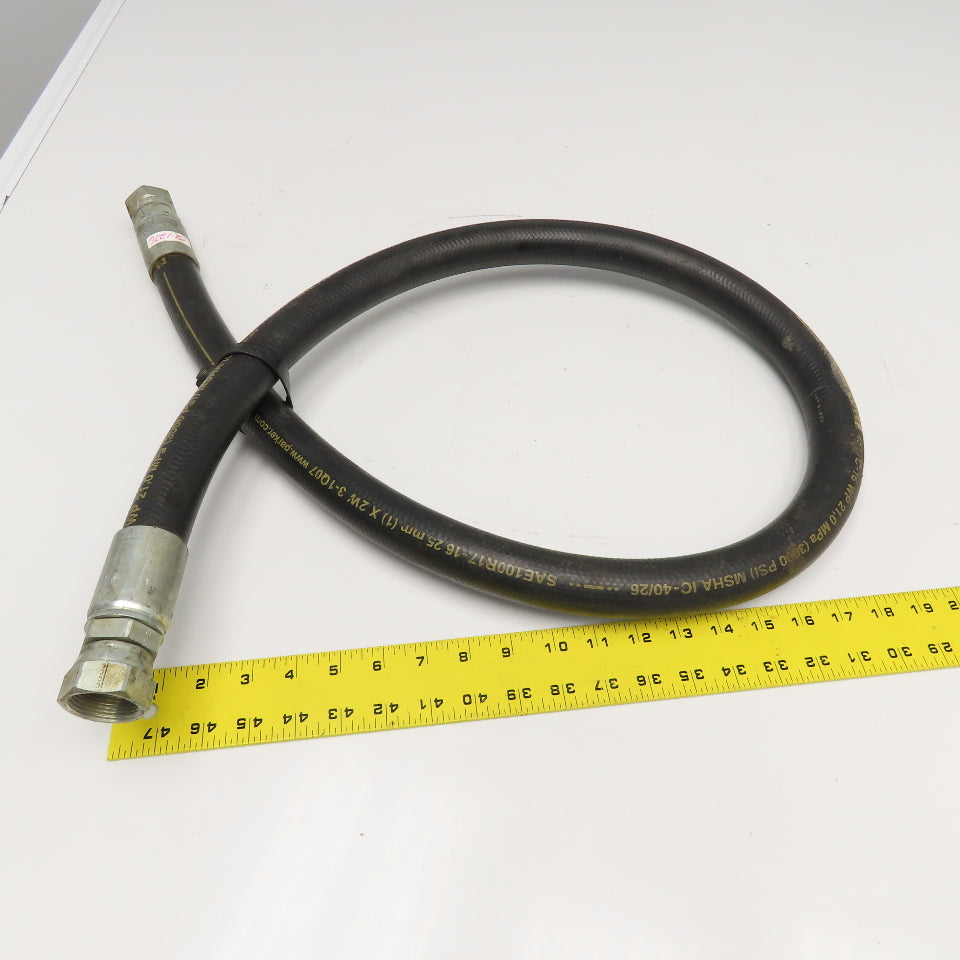 Parker 1" (-16) JIC Female Swivel Fitted Hydraulic Hose Assembly 3000PSI 67"