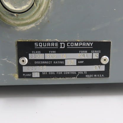 Square D SCG 14 Class 8538 Combination Starter Disconnect Switch 30A