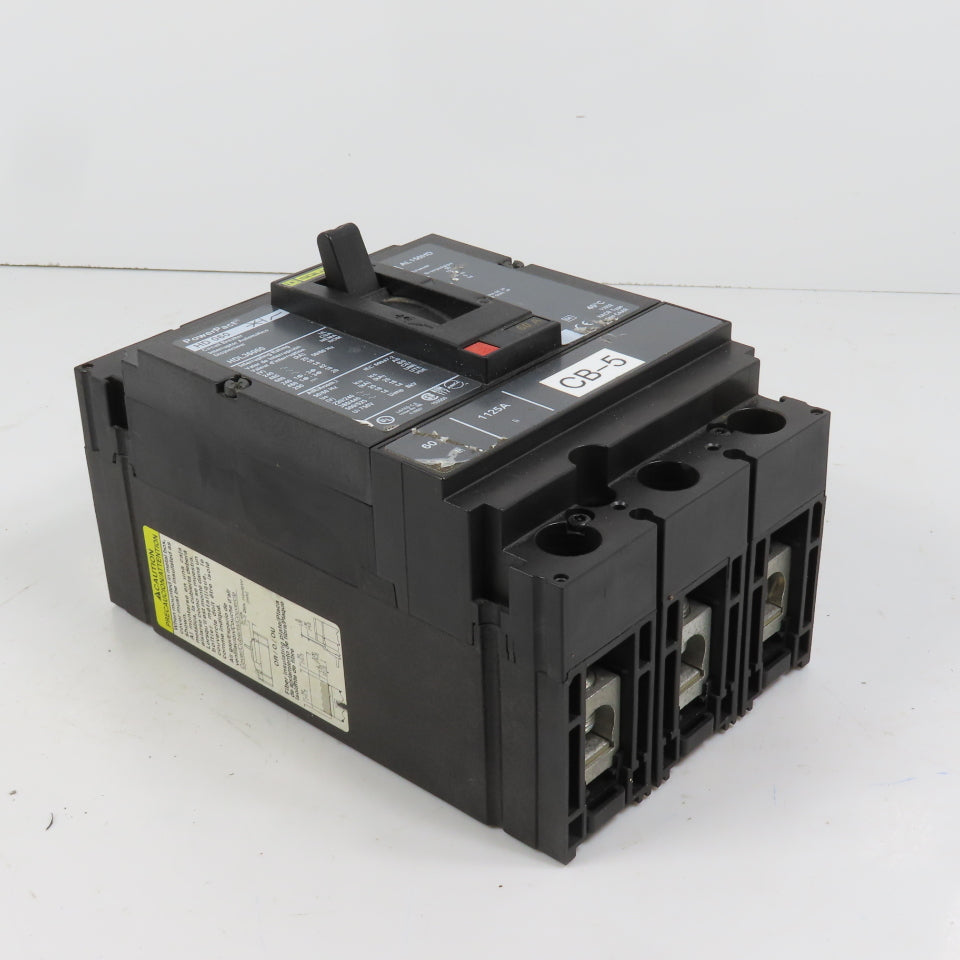 Square D HDL36060 PowerPact 3-Pole 60A Circuit Breaker 600VAC Max HD 060 (Clean)