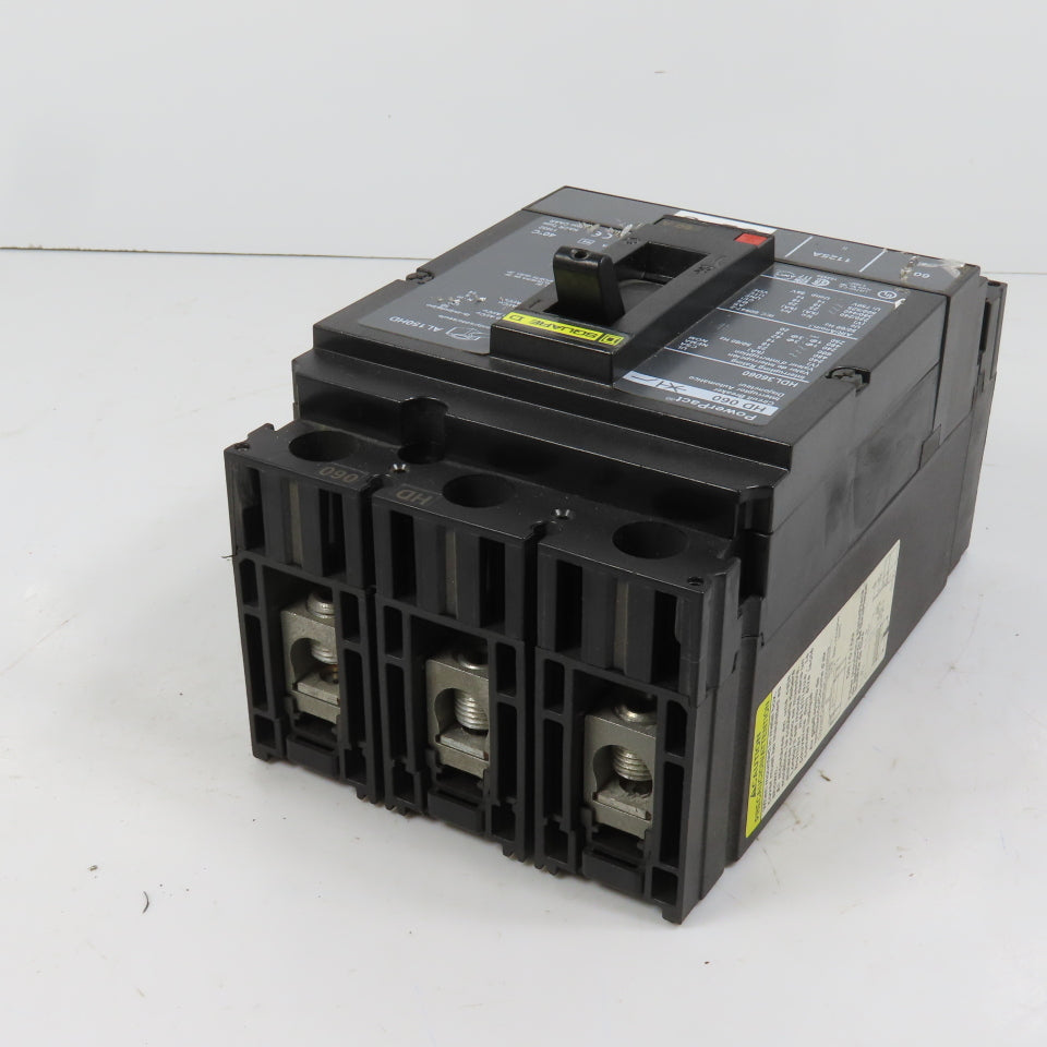 Square D HDL36060 PowerPact 3-Pole 60A Circuit Breaker 600VAC Max HD 060 (Clean)