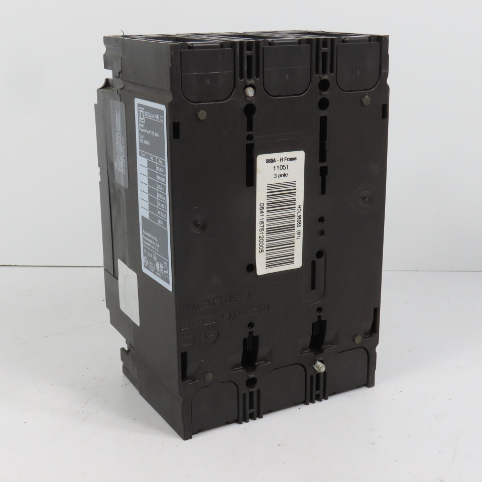 Square D HDL36060 PowerPact 3-Pole 60A Circuit Breaker 600VAC Max HD 060 (Clean)