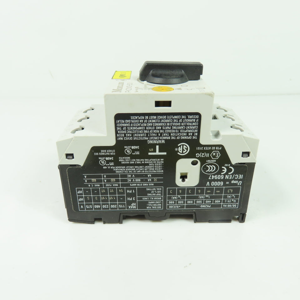 Moeller PKZM0-6.3 Circuit Breaker Motor Starter 600V