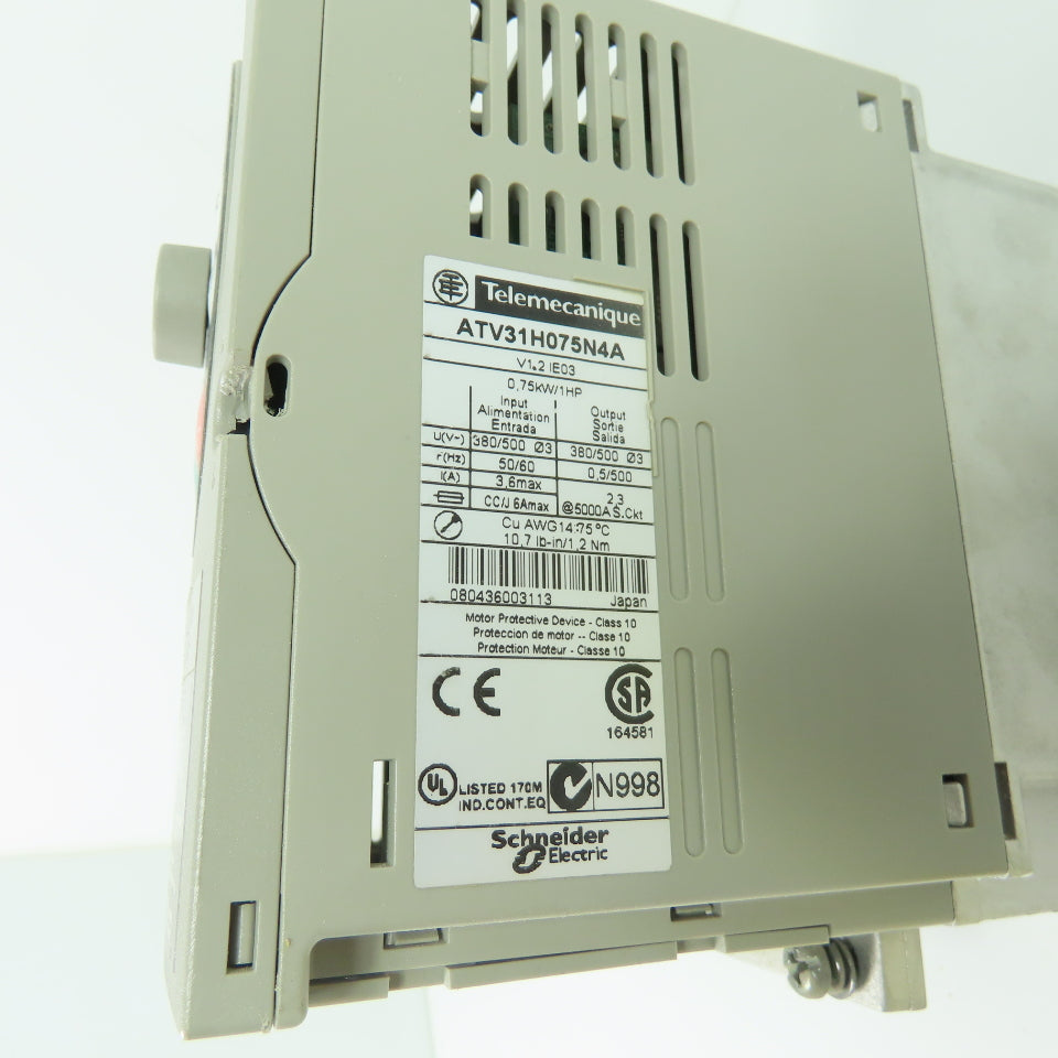 Telemecanique Schneider ATV31H075N4A Altivar 31 0.75KW/1HP Variable Speed Drive