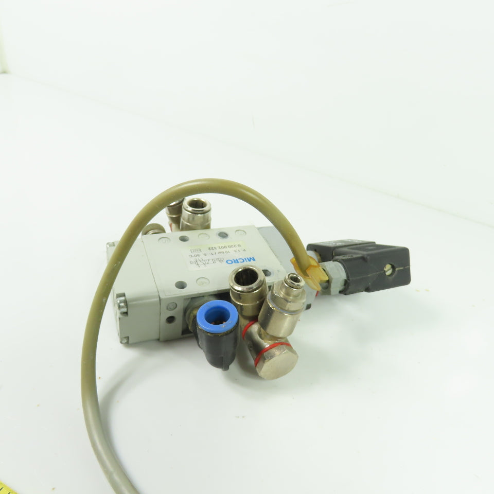 Micro 0.220.002.322 Pneumatic Solenoid Valve 10Bar 24V