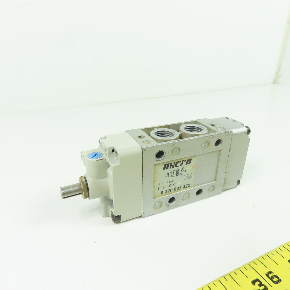 Micro 0 220 002 322 Pneumatic Solenoid Valve 8Bar 24V