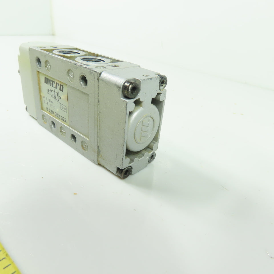 Micro 0 220 002 322 Pneumatic Solenoid Valve 8Bar 24V