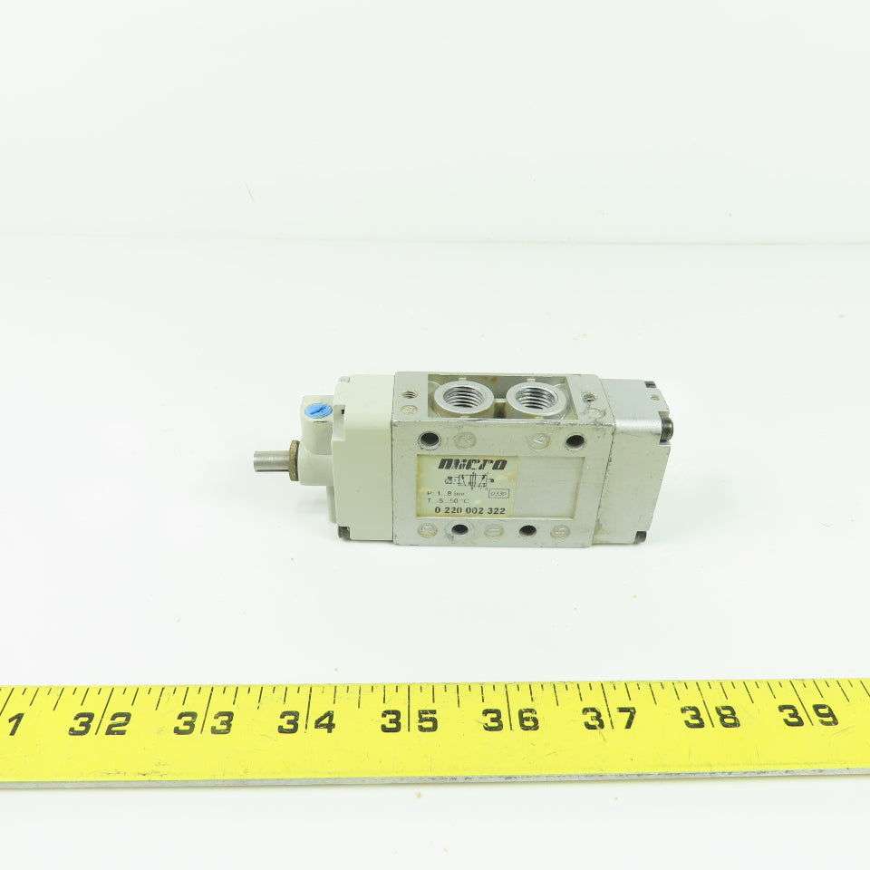 Micro 0 220 002 322 Pneumatic Solenoid Valve 8Bar 24V