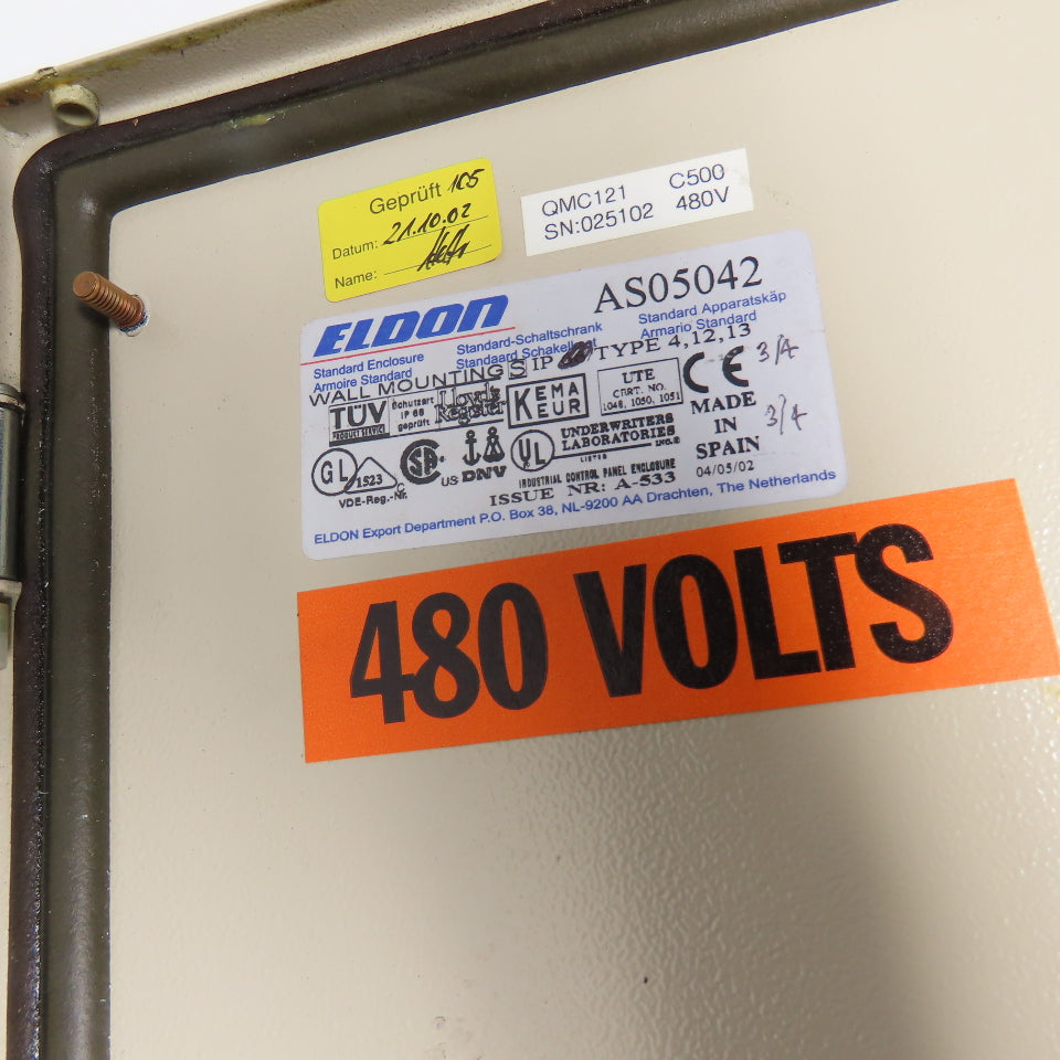 Eldon Staubli AS05042 15-1/2"x 19-1/2" x 8-1/2" Electrical Enclosure W/Backplate