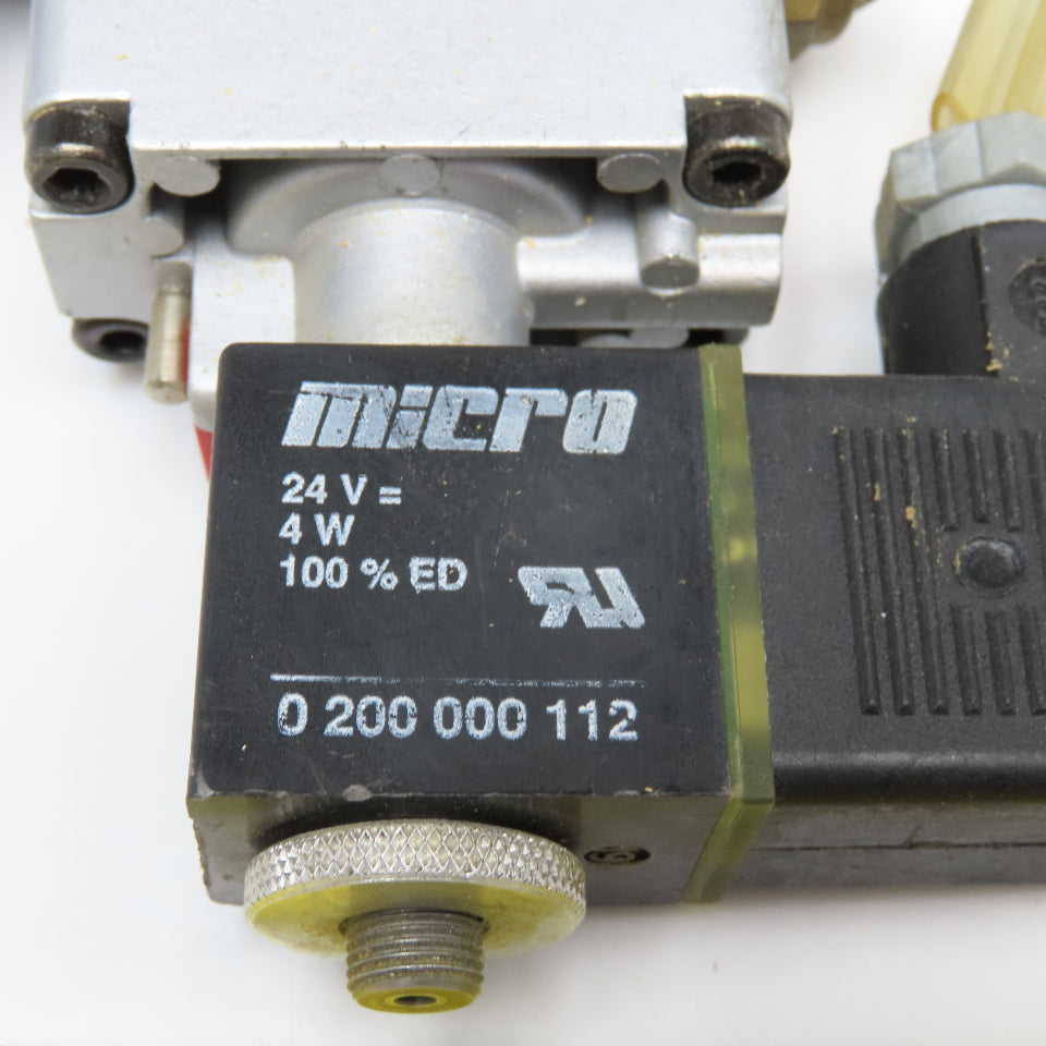 Micro 0220002322 5/2 Position Single Solenoid Air Valve G1/4 24V Coil