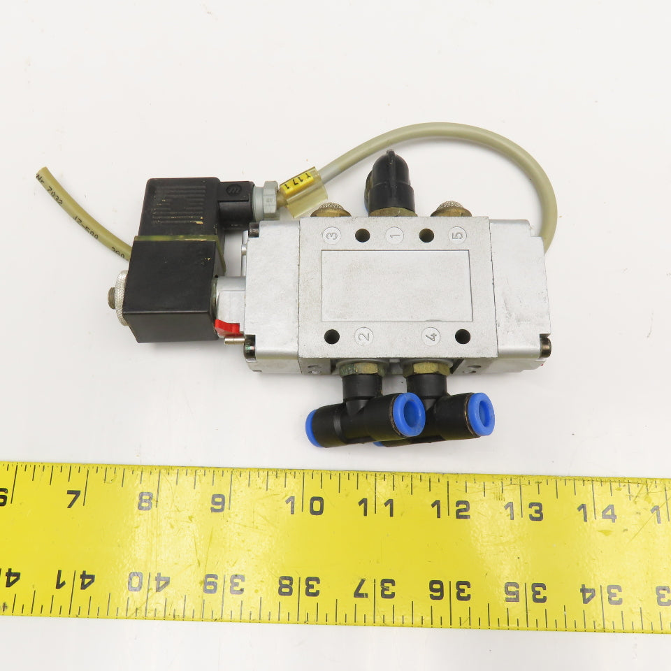 Micro 0220002322 5/2 Position Single Solenoid Air Valve G1/4 24V Coil