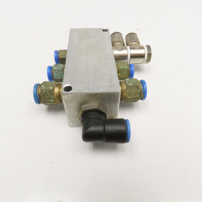 Aluminum Block Manifold 7 Port Parallel G1/4