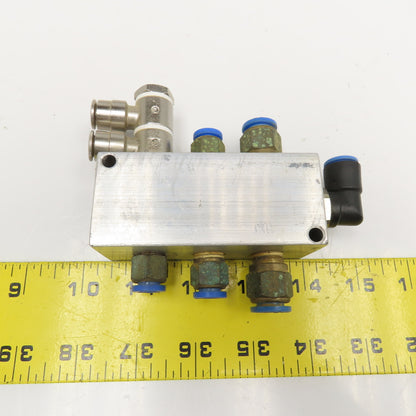 Aluminum Block Manifold 7 Port Parallel G1/4