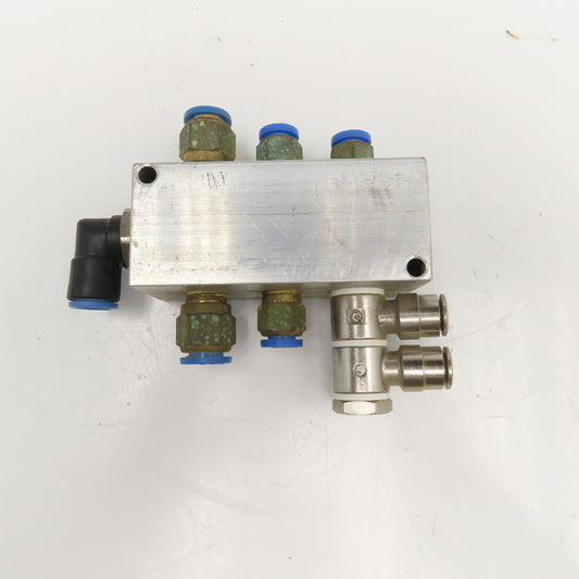 Aluminum Block Manifold 7 Port Parallel G1/4